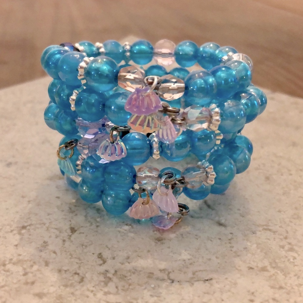 Beachy, mermaid inspired, feminine, petite or girl’s wrap bracelets set